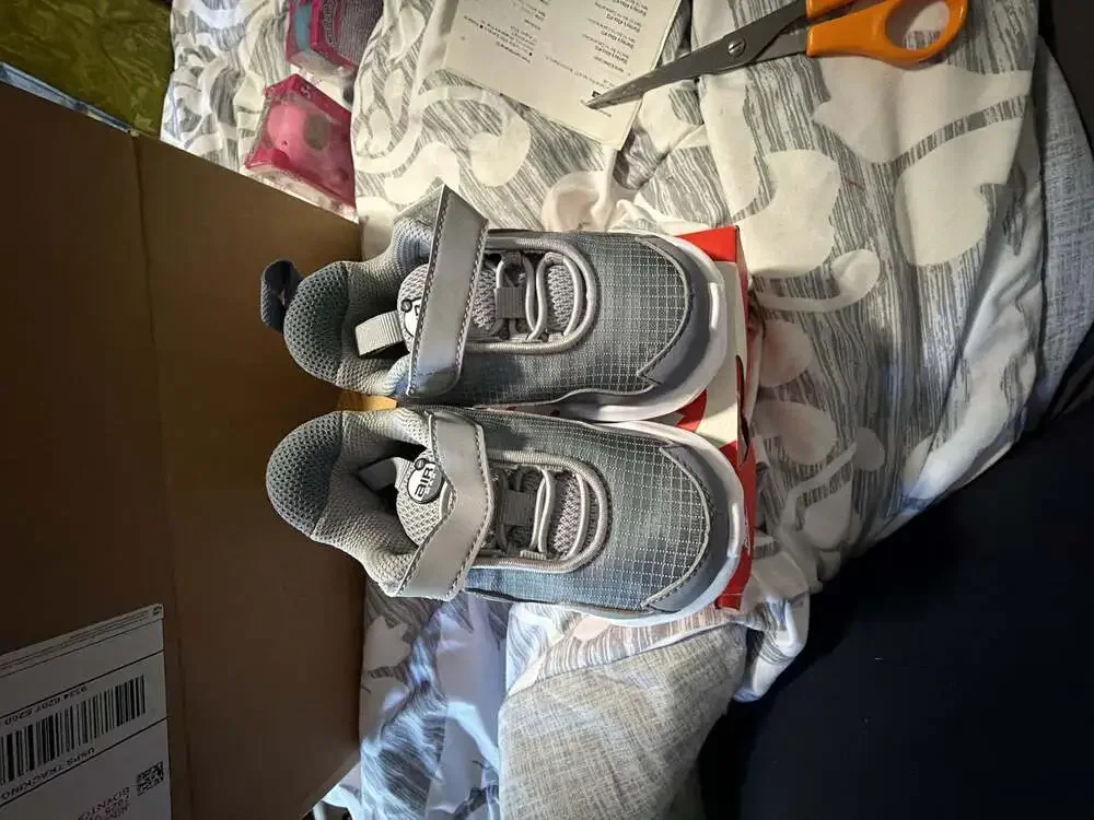 Nike Air Max Nova TD Toddler Shoes Cement Grey Metallic Silver Size 5C FN4461-00